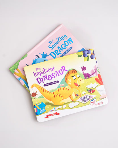 Pegasus Pop Up Book-The Impatient Dinosaur-4 Pop-Up Spreads-Develops Visual Recognition-Learning & Educational Toys-4Y+