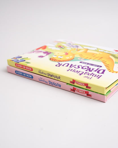 Pegasus Pop Up Book-The Impatient Dinosaur-4 Pop-Up Spreads-Develops Visual Recognition-Learning & Educational Toys-4Y+