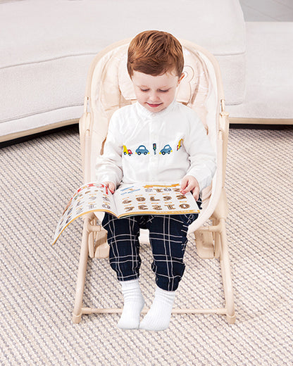 Mastela 4 in 1 Swing & Bassinet-12 Melodies-Adjustable Backrest-5 Points Harness-Breathable Mesh Sides & Soft Headrest-For 0 to 36M (Upto 15 Kg)-Bronze