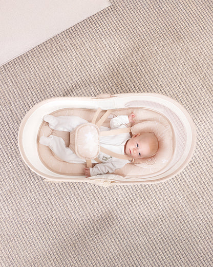 Mastela 4 in 1 Swing & Bassinet-12 Melodies-Adjustable Backrest-5 Points Harness-Breathable Mesh Sides & Soft Headrest-For 0 to 36M (Upto 15 Kg)-Bronze