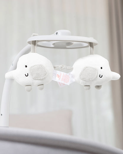 Mastela 4 in 1 Swing & Bassinet-12 Melodies-Adjustable Backrest-5 Points Harness-Breathable Mesh Sides & Soft Headrest-For 0 to 36M (Upto 15 Kg)-White