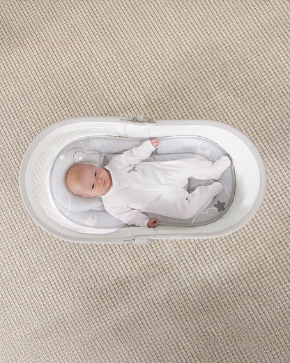 Mastela 4 in 1 Swing & Bassinet-12 Melodies-Adjustable Backrest-5 Points Harness-Breathable Mesh Sides & Soft Headrest-For 0 to 36M (Upto 15 Kg)-White