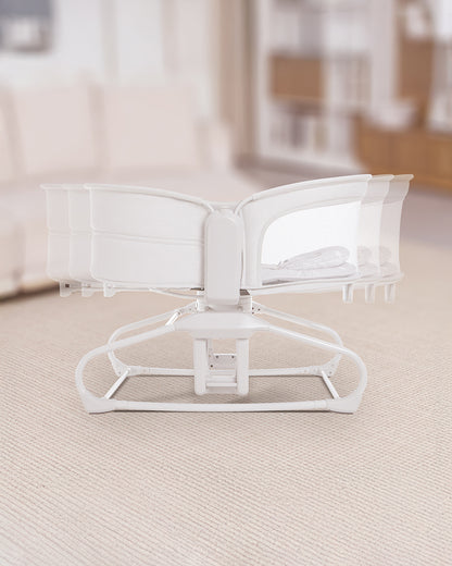 Mastela 4 in 1 Swing & Bassinet-12 Melodies-Adjustable Backrest-5 Points Harness-Breathable Mesh Sides & Soft Headrest-For 0 to 36M (Upto 15 Kg)-White