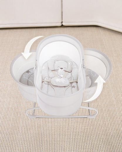 Mastela 4 in 1 Swing & Bassinet-12 Melodies-Adjustable Backrest-5 Points Harness-Breathable Mesh Sides & Soft Headrest-For 0 to 36M (Upto 15 Kg)-White
