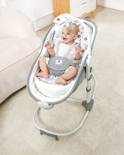 Mastela 6 in 1 Multi Function Bassinet-3 Position Recline-Removable Canopy-For 0 to 36M (Upto 15Kg)-Teal