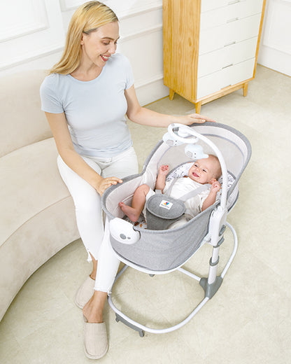 Mastela 6 in 1 Multi Function Bassinet-3 Position Recline-Removable Canopy-For 0 to 36M (Upto 15Kg)-Teal
