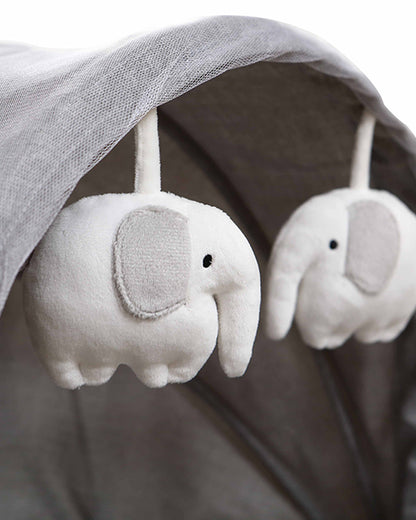 Mastela Deluxe 4 in 1 Bassinet-Cozy Bassinet, Swing & Bedside Sleeper Modes-5 Swing Speeds-15 Melodies-For 0 to 6M (Upto 9 kg)-Grey