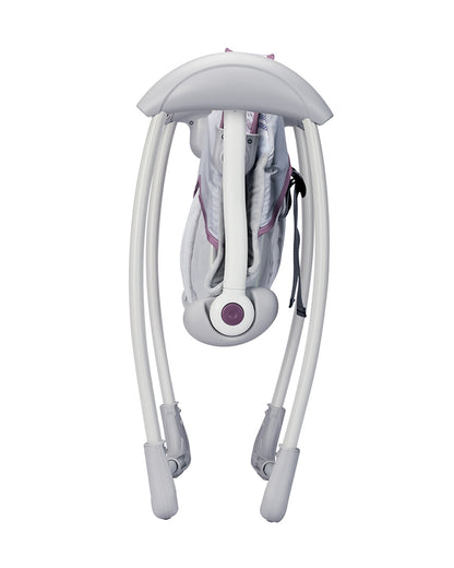 Mastela Deluxe Portable Swing-Compact Fold-2 Position Recline-With 5 Swing Speeds-Upto 9 Kg-For Infants-Grey