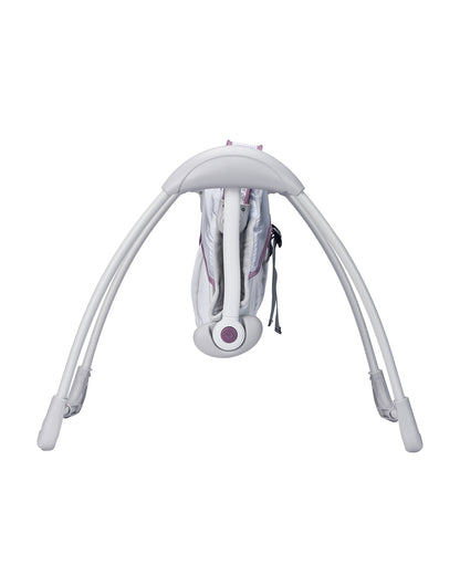 Mastela Deluxe Portable Swing-Compact Fold-2 Position Recline-With 5 Swing Speeds-Upto 9 Kg-For Infants-Grey