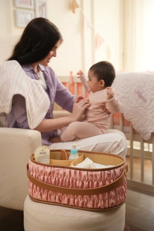 Baby Jalebi The Dune Diaper Caddy-Pink