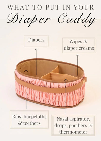 Baby Jalebi The Dune Diaper Caddy-Pink