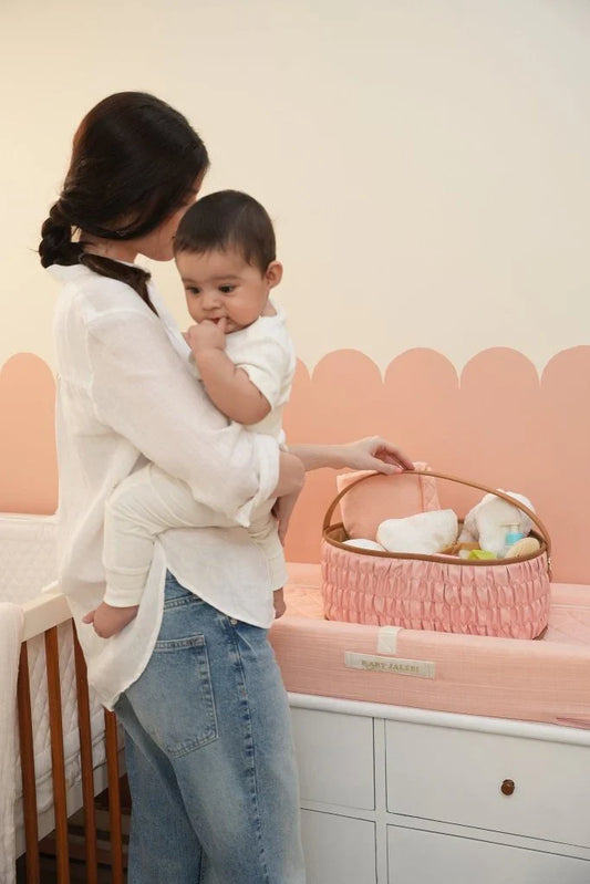 Baby Jalebi The Dune Diaper Caddy-Pink