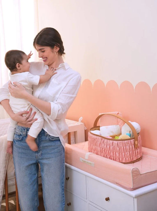 Baby Jalebi The Dune Diaper Caddy-Pink