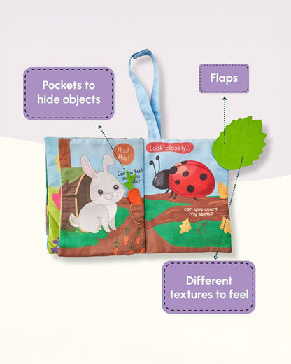 Curious Cub Peek-a-Who Cloth Book-8 Interactive Pages-Builds Early Reading Habits-Learning & Educational Toys-3M+