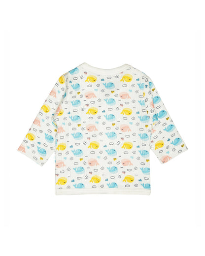 Bodycare White & Multicolor Thermals-Printed-Cotton-Pack of 3-For Infants