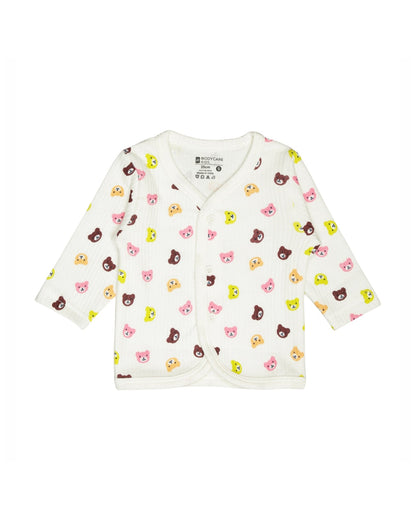 Bodycare White & Multicolor Thermals-Printed-Cotton-Pack of 3-For Infants