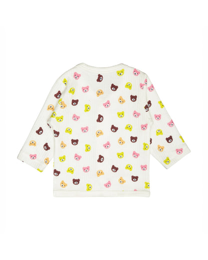 Bodycare White & Multicolor Thermals-Printed-Cotton-Pack of 3-For Infants