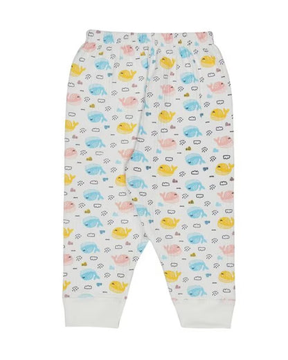 Bodycare White & Multicolor Thermal Pajamas-Other Prints-Cotton-Pack of 3-For Infants