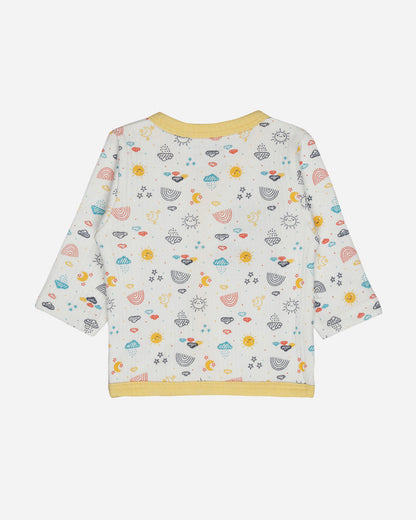 Bodycare Yellow & Multicolor Thermal Set-Printed-Cotton-For Infants