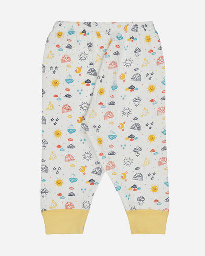 Bodycare Yellow & Multicolor Thermal Set-Printed-Cotton-For Infants