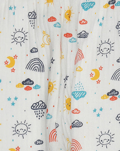 Bodycare Yellow & Multicolor Thermal Set-Printed-Cotton-For Infants