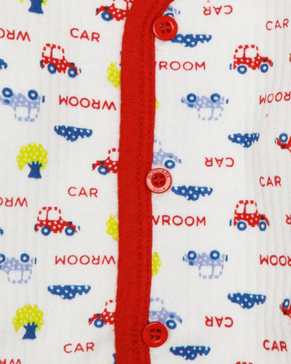 Bodycare Red & White Thermal Set-Printed-Cotton-For Infants
