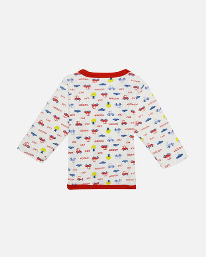 Bodycare Red & White Thermal Set-Printed-Cotton-For Infants