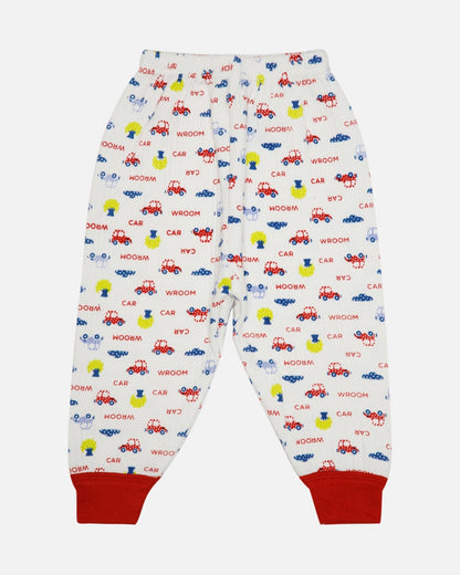 Bodycare Red & White Thermal Set-Printed-Cotton-For Infants
