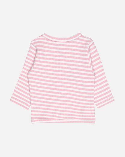 Bodycare Pink & White Thermal Set-Striped-Cotton-For Infants