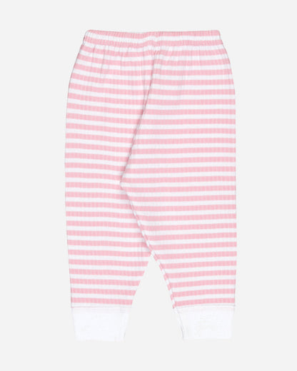 Bodycare Pink & White Thermal Set-Striped-Cotton-For Infants