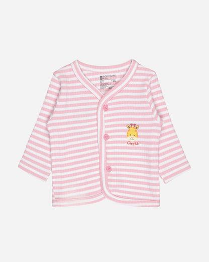 Bodycare Pink & White Thermal Set-Striped-Cotton-For Infants