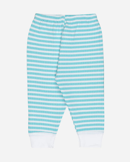 Bodycare Blue & White Thermal Set-Striped-Cotton-For Infants
