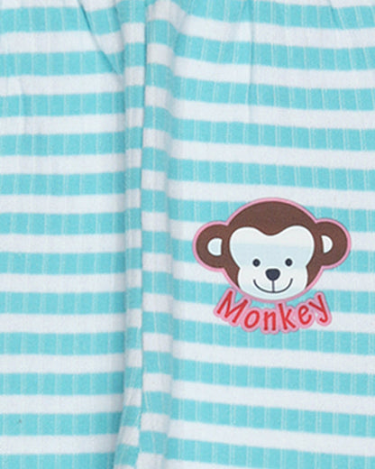 Bodycare Blue & White Thermal Set-Striped-Cotton-For Infants