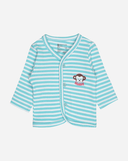 Bodycare Blue & White Thermal Set-Striped-Cotton-For Infants