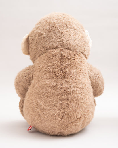 Just Bear Brown Royal Monkey Soft Toy-Ultra Soft & Huggable Plush Toy-36M+