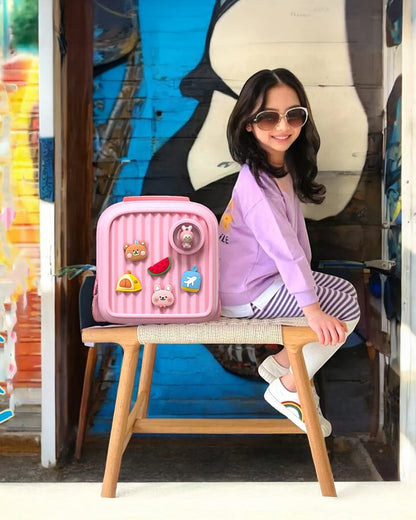 Very Peri Cute Big Backpack-Pink-Adjustable Shoulder Straps-Preschool Nursery Travel Bag