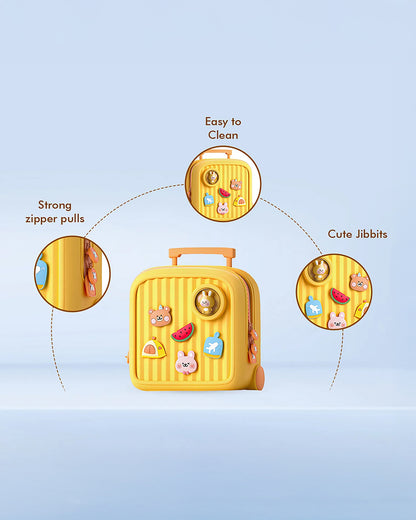 Very Peri Cute Big Backpack-Yellow-Adjustable Shoulder Straps-Preschool Nursery Travel Bag