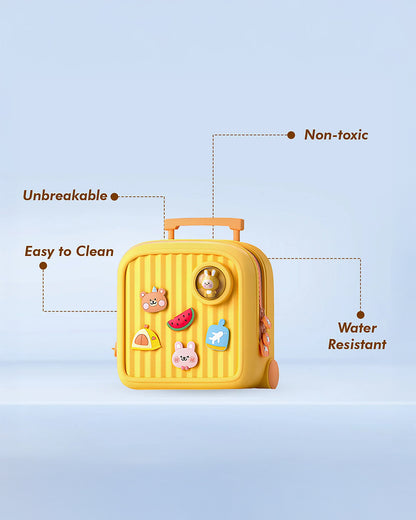 Very Peri Cute Big Backpack-Yellow-Adjustable Shoulder Straps-Preschool Nursery Travel Bag