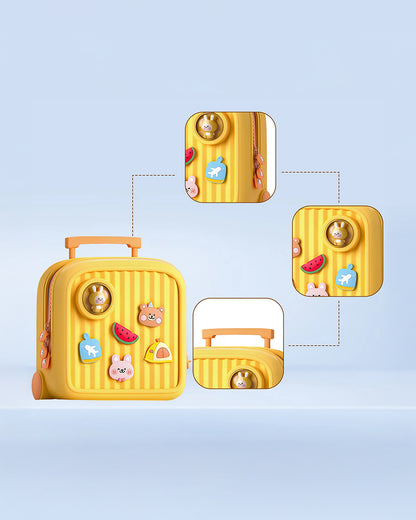 Very Peri Cute Big Backpack-Yellow-Adjustable Shoulder Straps-Preschool Nursery Travel Bag