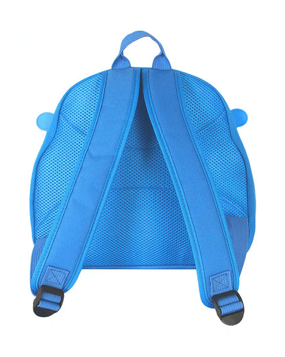 Very Peri Cute Car Face Backpack-Blue-Adjustable Shoulder Straps-Preschool Nursery Travel Bag