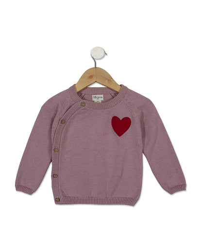Pomme Lavender Sweater-Solid-100% Cotton-For Infants
