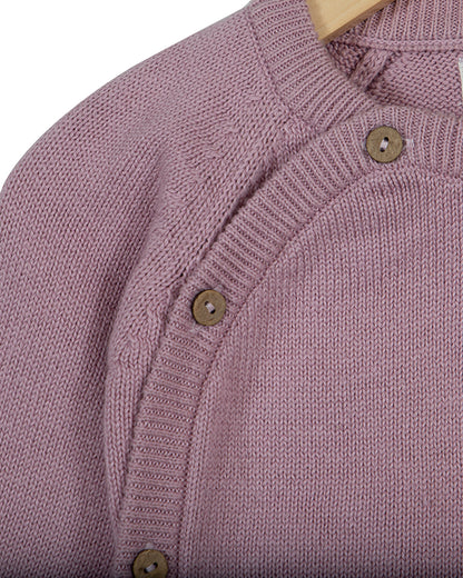 Pomme Lavender Sweater-Solid-100% Cotton-For Infants