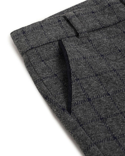 Chicco Dark Grey Trouser-Checkered-Cotton-For Infants