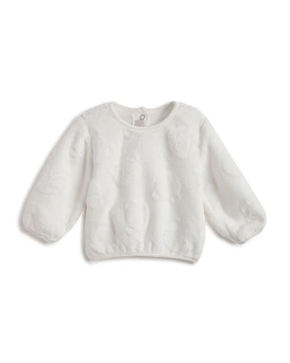 Chicco White Sweatshirt-Solid-Polyester-For Infants