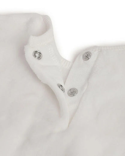 Chicco White Sweatshirt-Solid-Polyester-For Infants