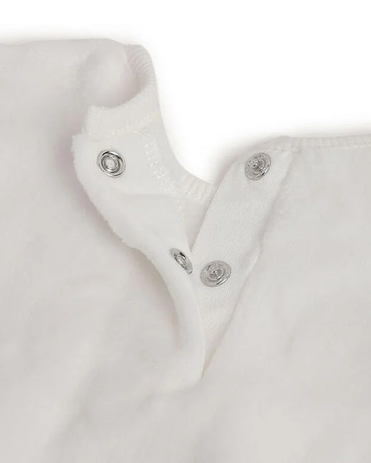 Chicco White Sweatshirt-Solid-Polyester-For Infants