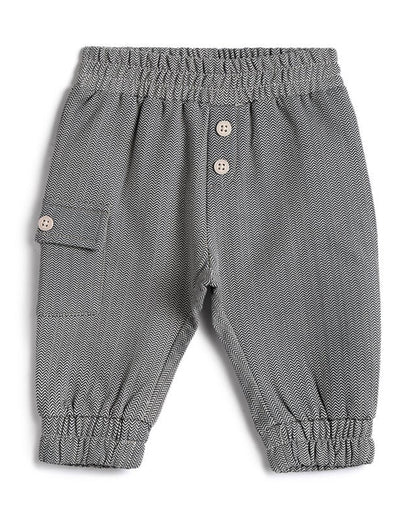 Chicco Grey Trouser-Pattern-Cotton-For Infants