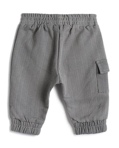 Chicco Grey Trouser-Pattern-Cotton-For Infants