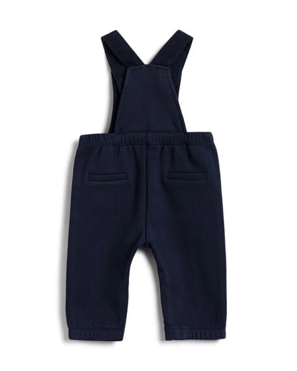 Chicco Navy Blue Shoulder Strap Dungaree-Solid-Cotton-For Infants