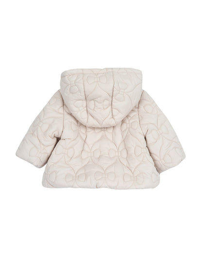 Chicco Beige Winter Wear Jacket-Long Sleeves-Solid-Polyester-For Infants